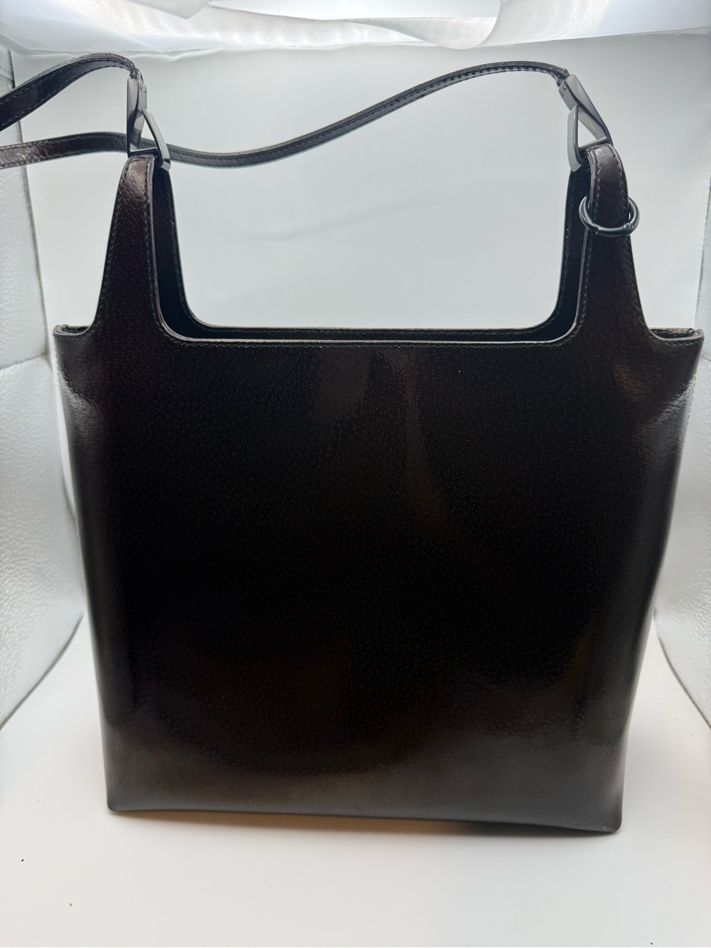 Gucci Black Patent Leather Shoulder Bag